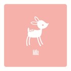 roze geboorte kaartje meisje met hert